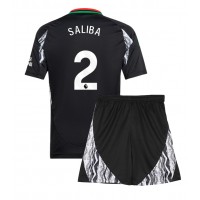 Camisa de time de futebol Arsenal William Saliba #2 Replicas 2º Equipamento Infantil 2024-25 Manga Curta (+ Calças curtas)